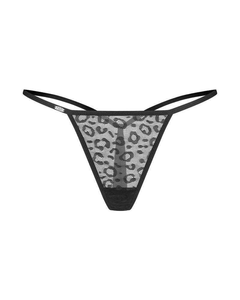 Set Chiloți Tanga Clara - 2 Bucăți, Dantelă & Print Leopard - imagine 21