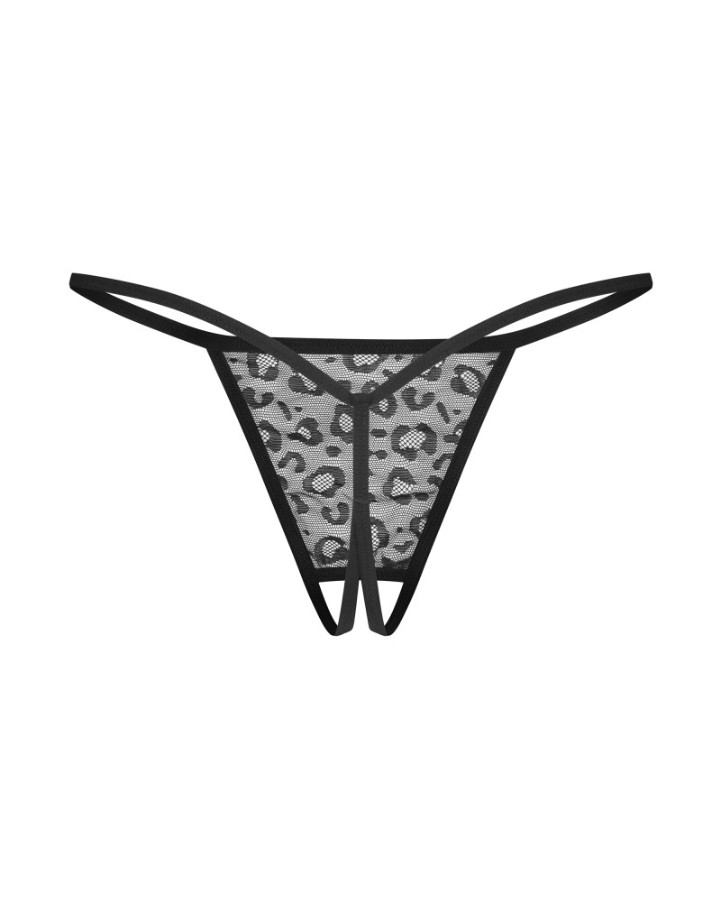 Set Chiloți Tanga Bianca Obsessive - 2 Bucăți, Dantelă & Print Animal - imagine 29