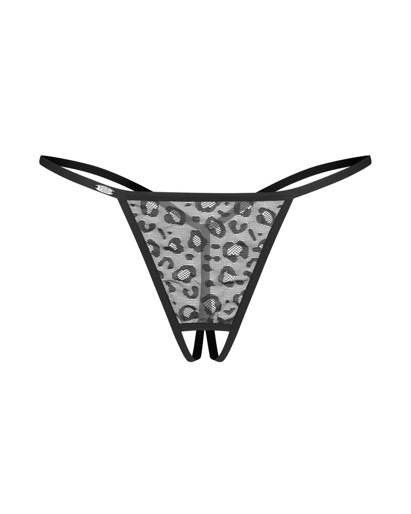 Set Chiloți Tanga Bianca Obsessive - 2 Bucăți, Dantelă & Print Animal - imagine 30