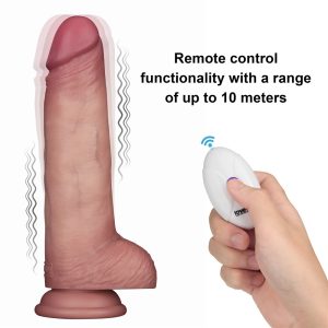 Vibrating Sliding Skin Pro II Silicone Dong