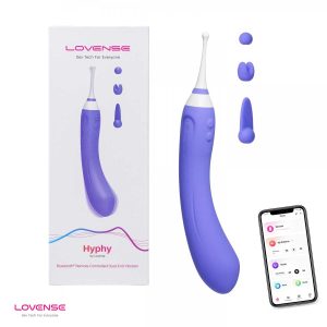 Lovense Hyphy Double Vibrator - 3 Capete Interschimbabile și Control Prin Aplicație