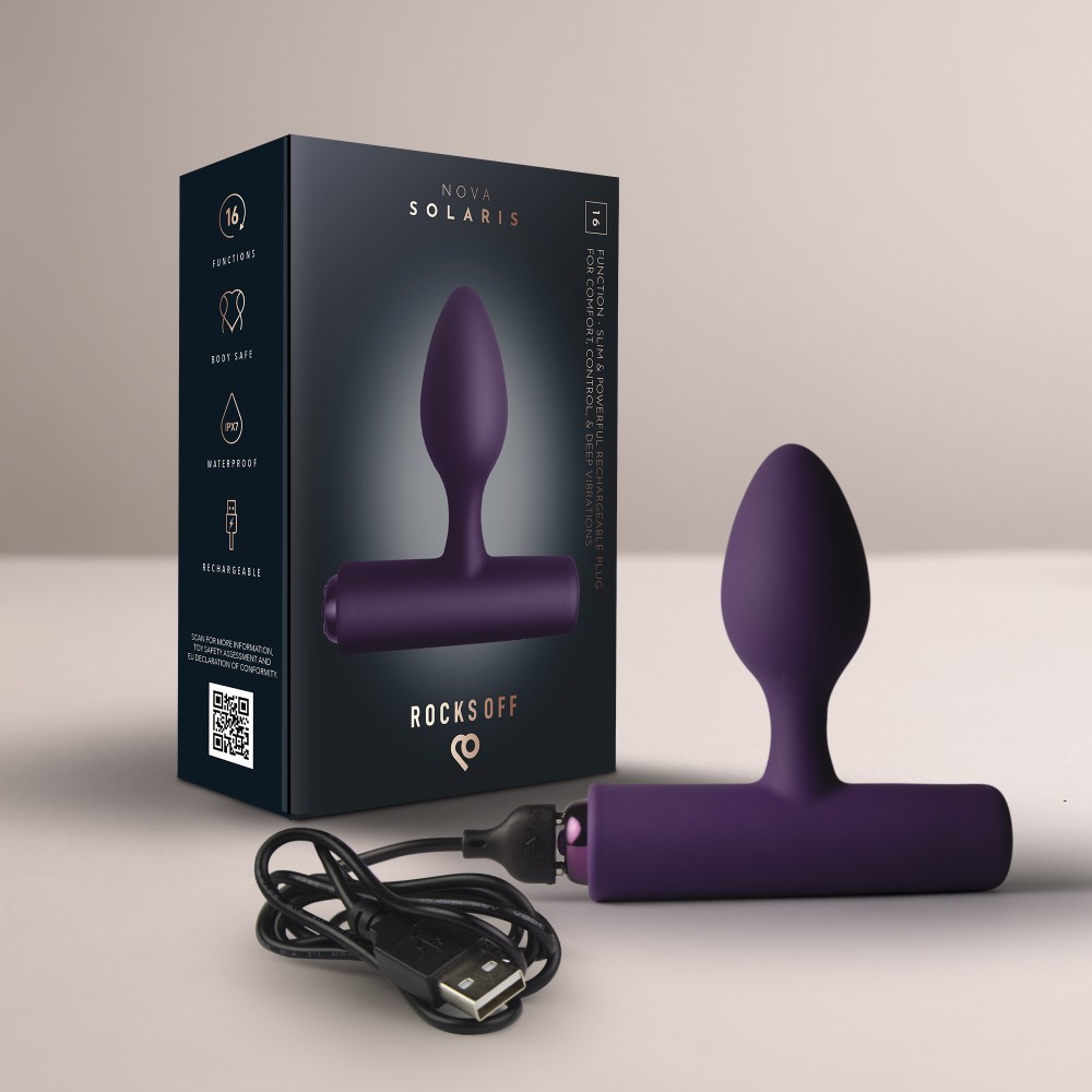Dop Anal NOVA Solaris - 16 Moduri Vibrație & Reîncărcabil USB Magnetic - imagine 20