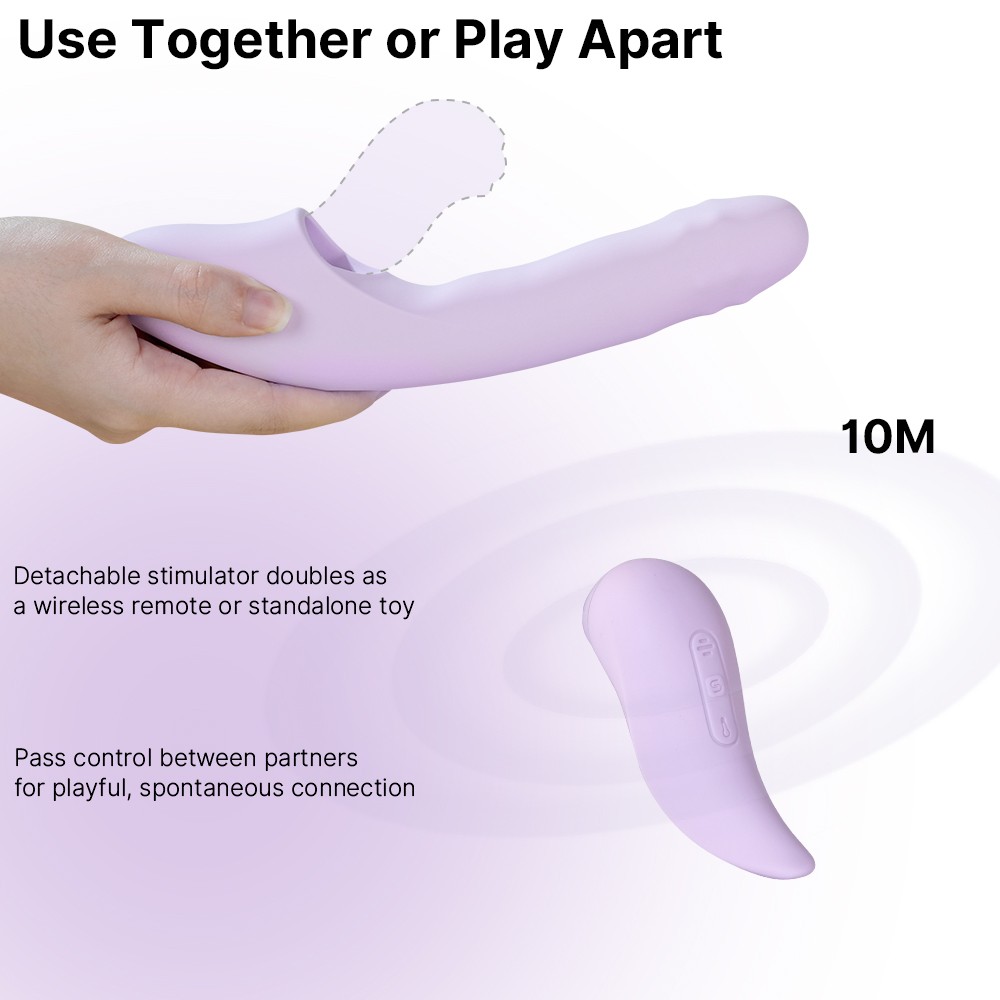Vibrator Svakom DuoGlow - 6300 Vibrații/Min, App Control & Design 2-în-1 Detașabil - imagine 9