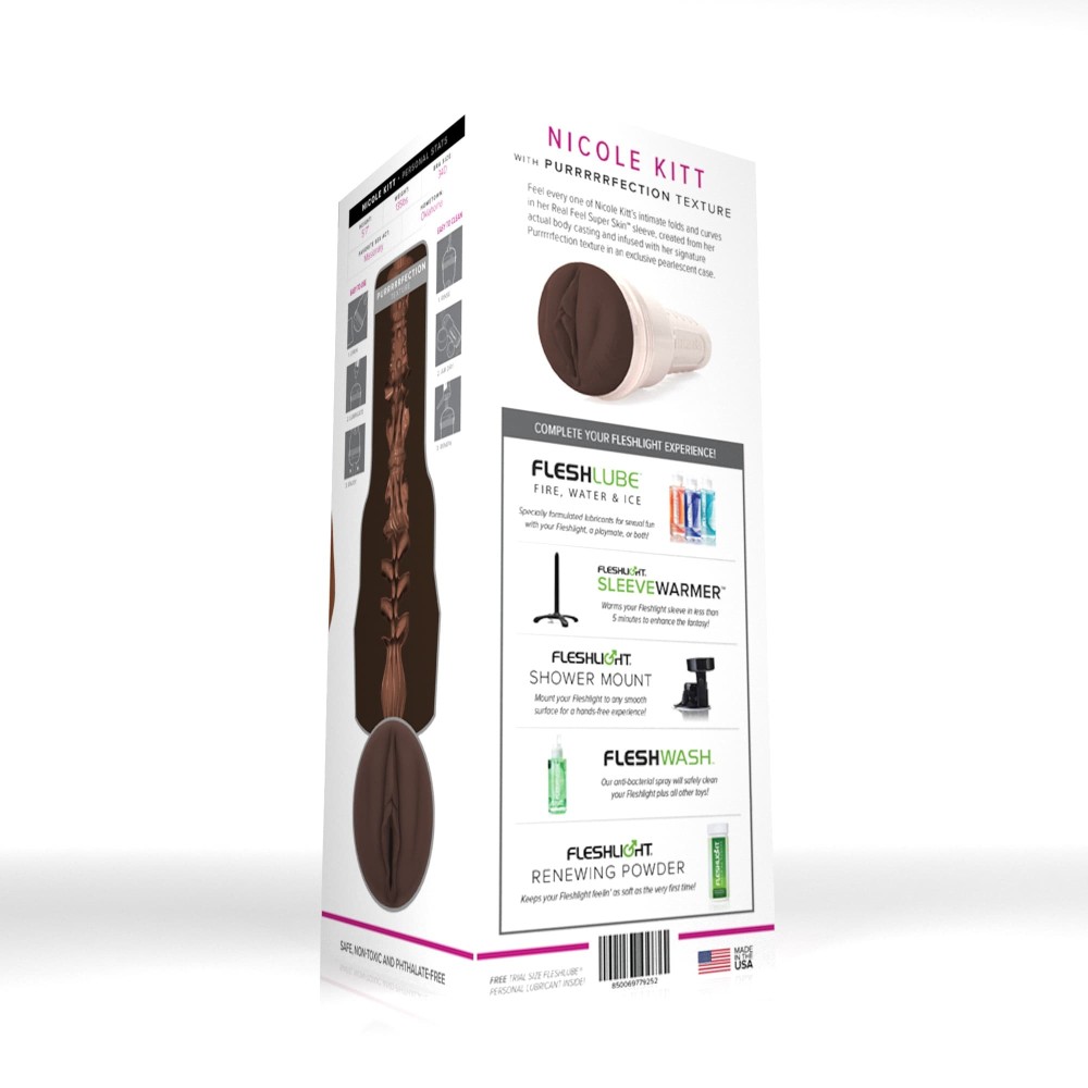 Masturbator Fleshlight Nicole Kitt Purrrrrfection - SuperSkin, 19 cm - imagine 9