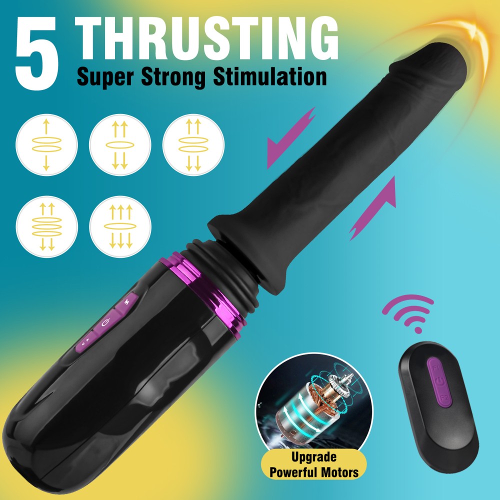 Mașină de Sex Hiram - 6 Frecvențe de Împingere & Telecomandă Wireless 10m - imagine 12