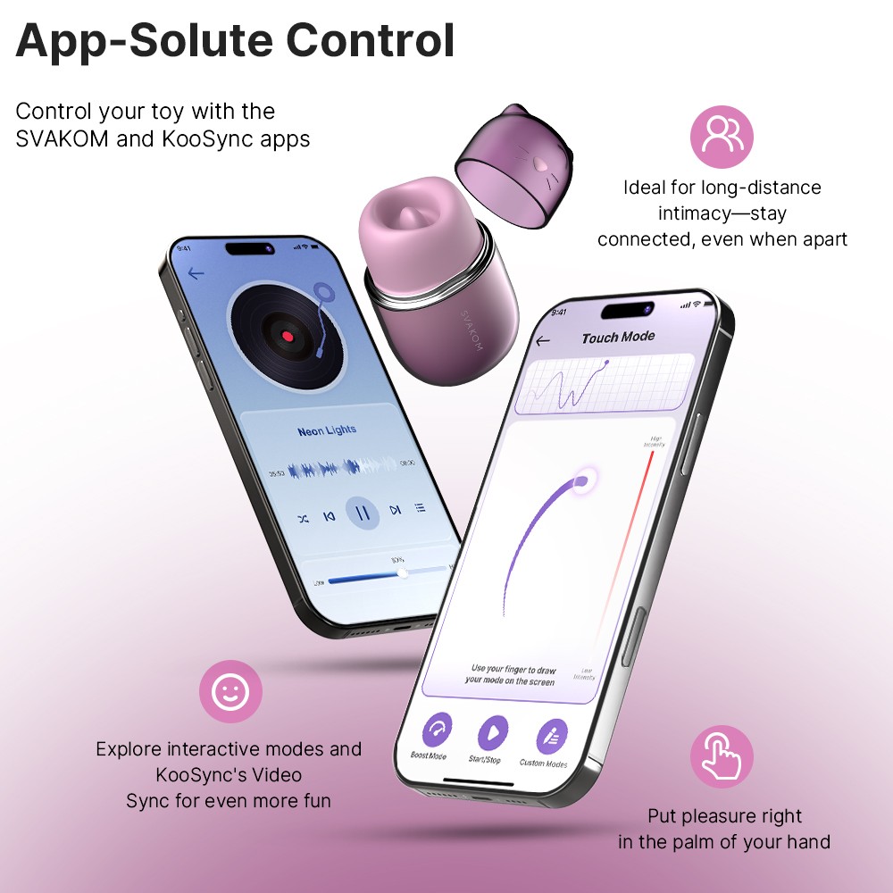 Stimulator Clitoris Klitty - Limbă Mobilă, 10 Moduri Vibrație & App Control - imagine 16