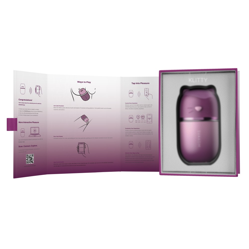 Stimulator Clitoris Klitty - Limbă Mobilă, 10 Moduri Vibrație & App Control - imagine 4