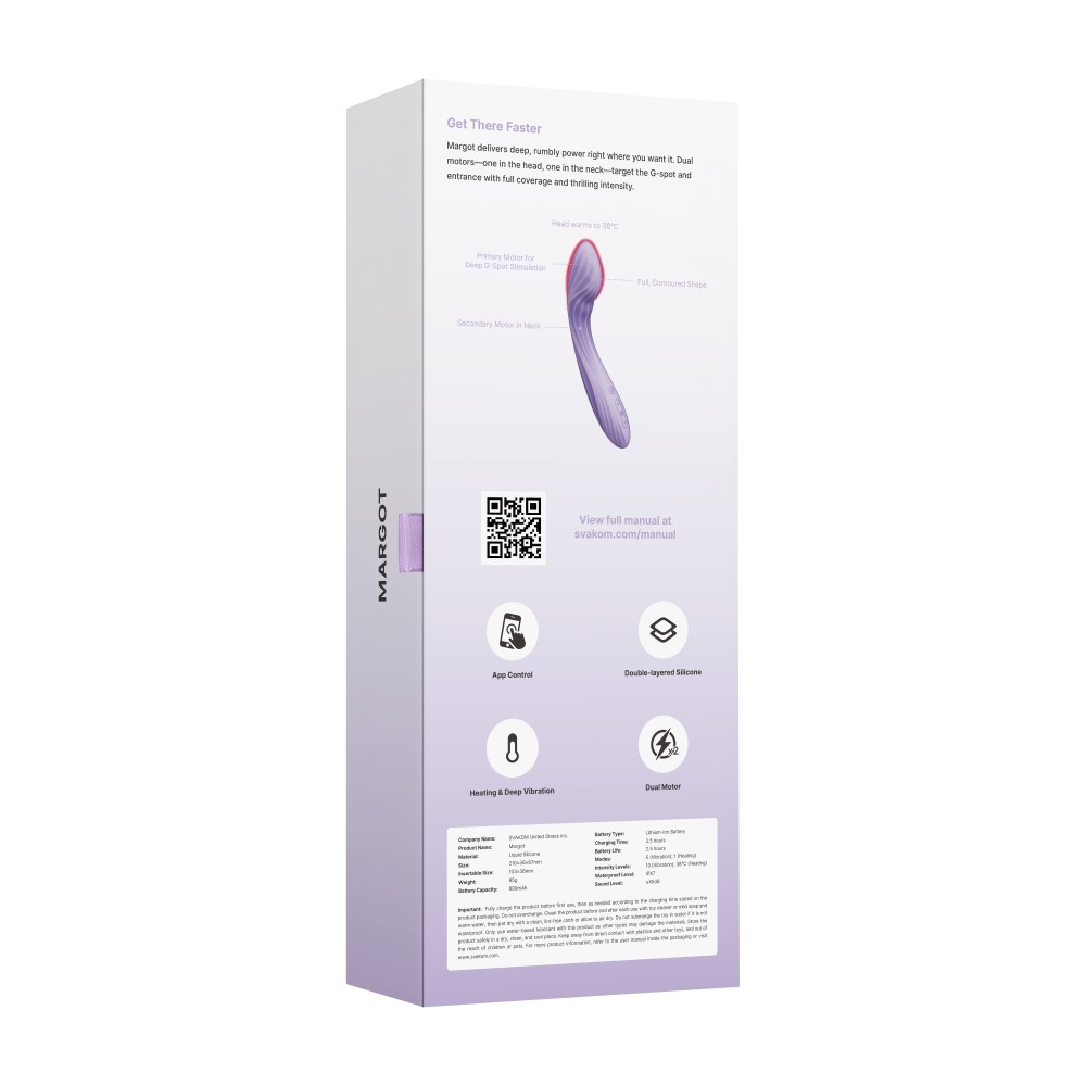 Vibrator Margot Lilac Swirl - Dual Motor & Încălzire 39°C, App Control - imagine 12