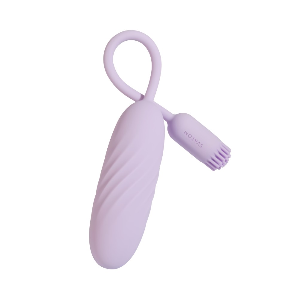 Vibrator Bullet Plume Pastel Lilac - Perie Flexibilă & App Control - imagine 2
