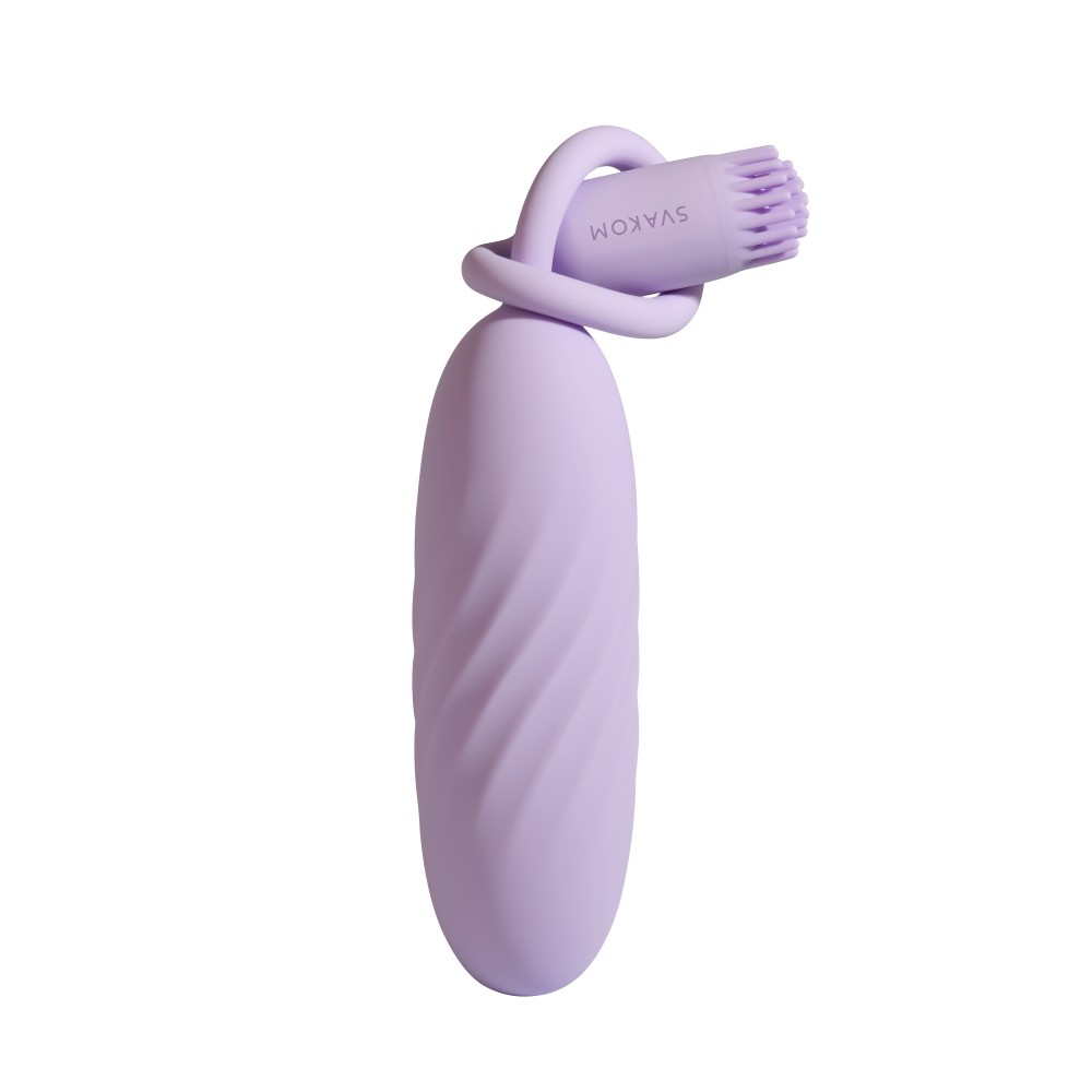 Vibrator Bullet Plume Pastel Lilac - Perie Flexibilă & App Control - imagine 13