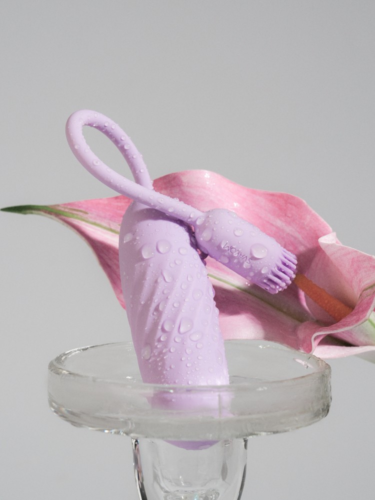Vibrator Bullet Plume Pastel Lilac - Perie Flexibilă & App Control - imagine 3