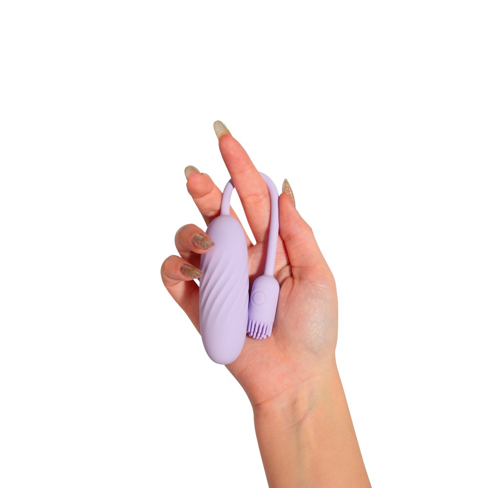 Vibrator Bullet Plume Pastel Lilac - Perie Flexibilă & App Control - imagine 5