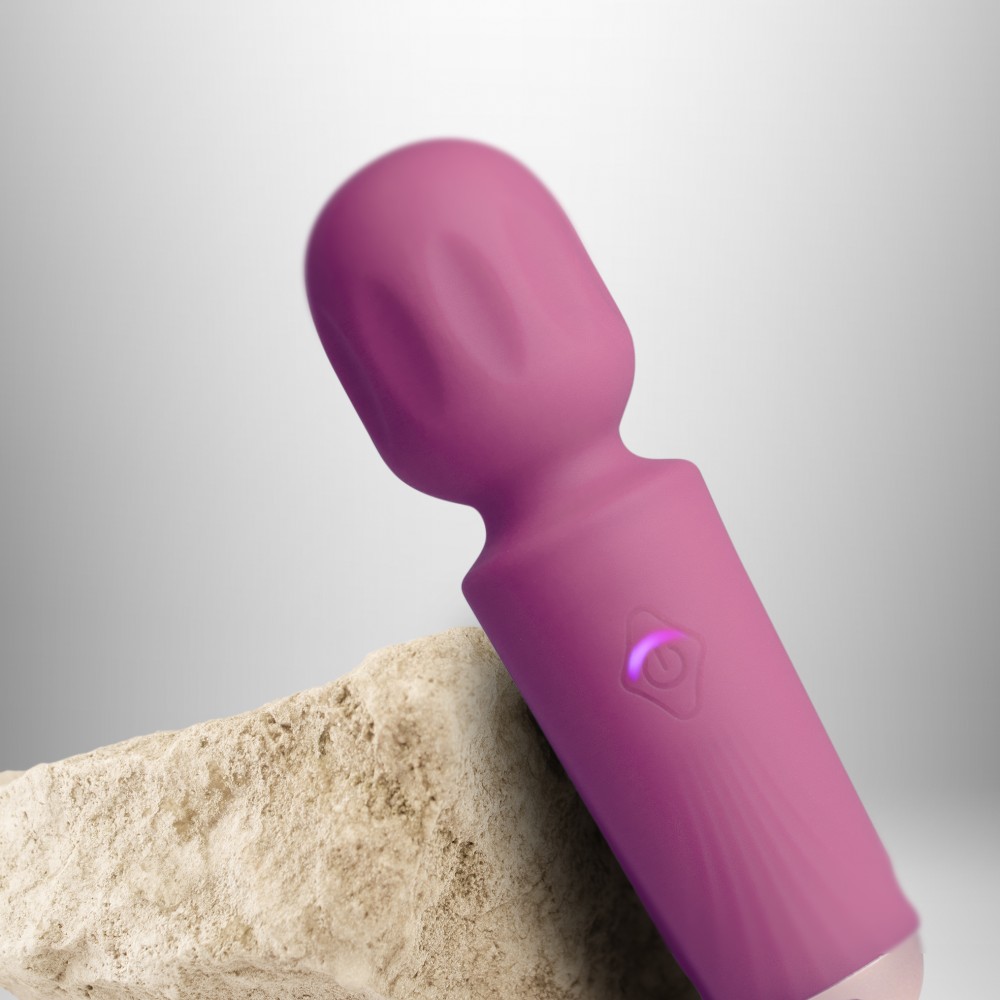 Vibrator Mini Wand Peony Pink - 16 Funcții Vibrație, Reîncărcabil & Waterproof - imagine 5