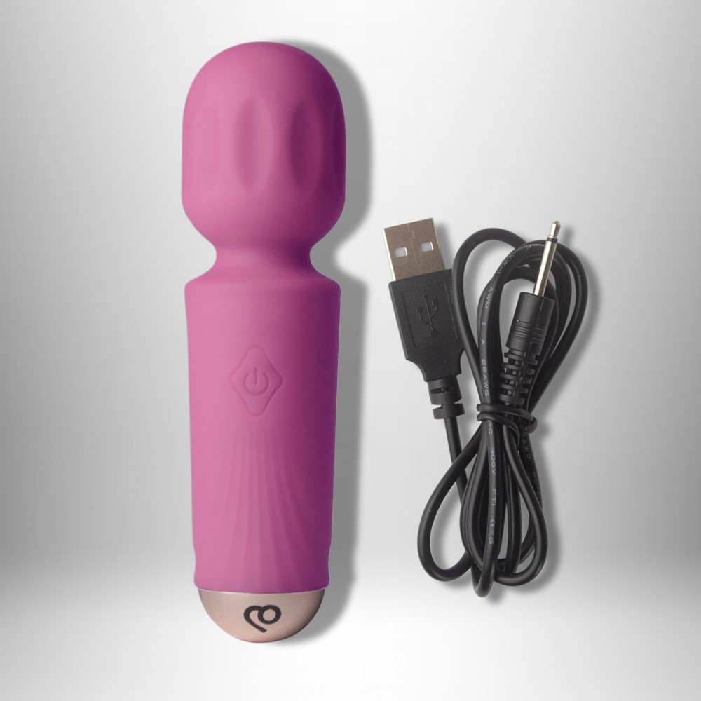 Vibrator Mini Wand Peony Pink - 16 Funcții Vibrație, Reîncărcabil & Waterproof - imagine 7