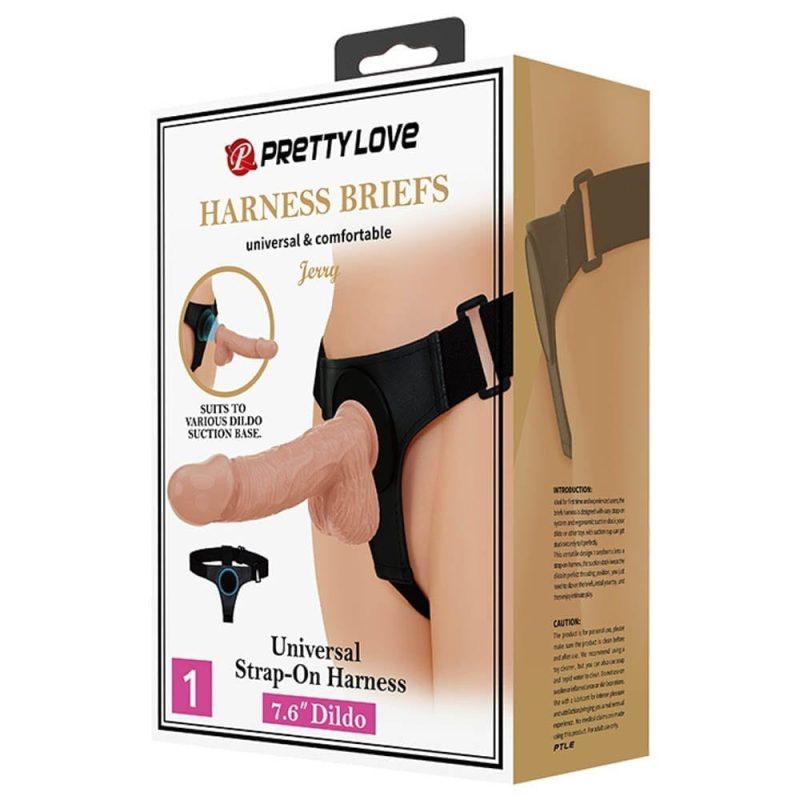 Strapon cu Ham - Pretty Love Jerry Harness Briefs