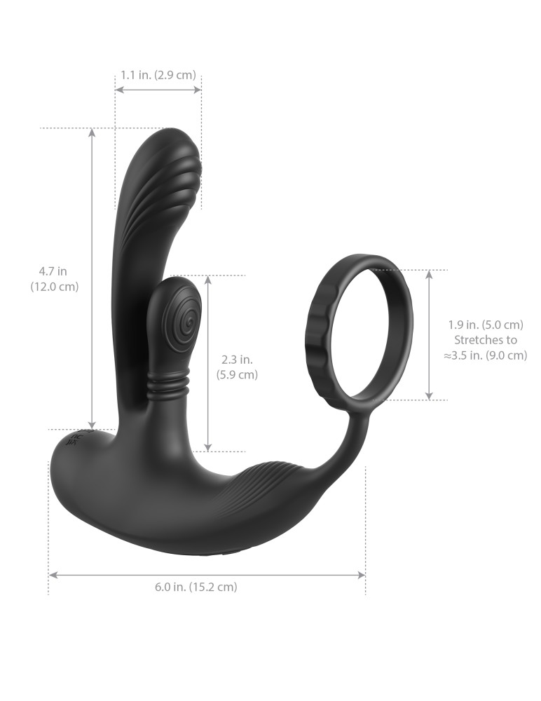 Vibrator Prostată Ass-Gasm IntiMotion - 4 Motoare & Cap Rotativ - imagine 7