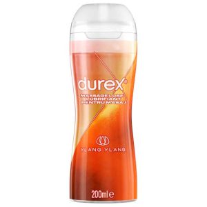Lubrifiant Durex Play Massage prezentare produs pe fundal alb
