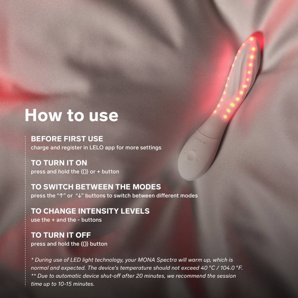 Vibrator LELO Mona Spectra - LED-uri & Control Prin Aplicație - imagine 14