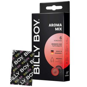 Prezervative Billy Boy Aroma Mix - Gust de Căpșuni & Tutti-Frutti