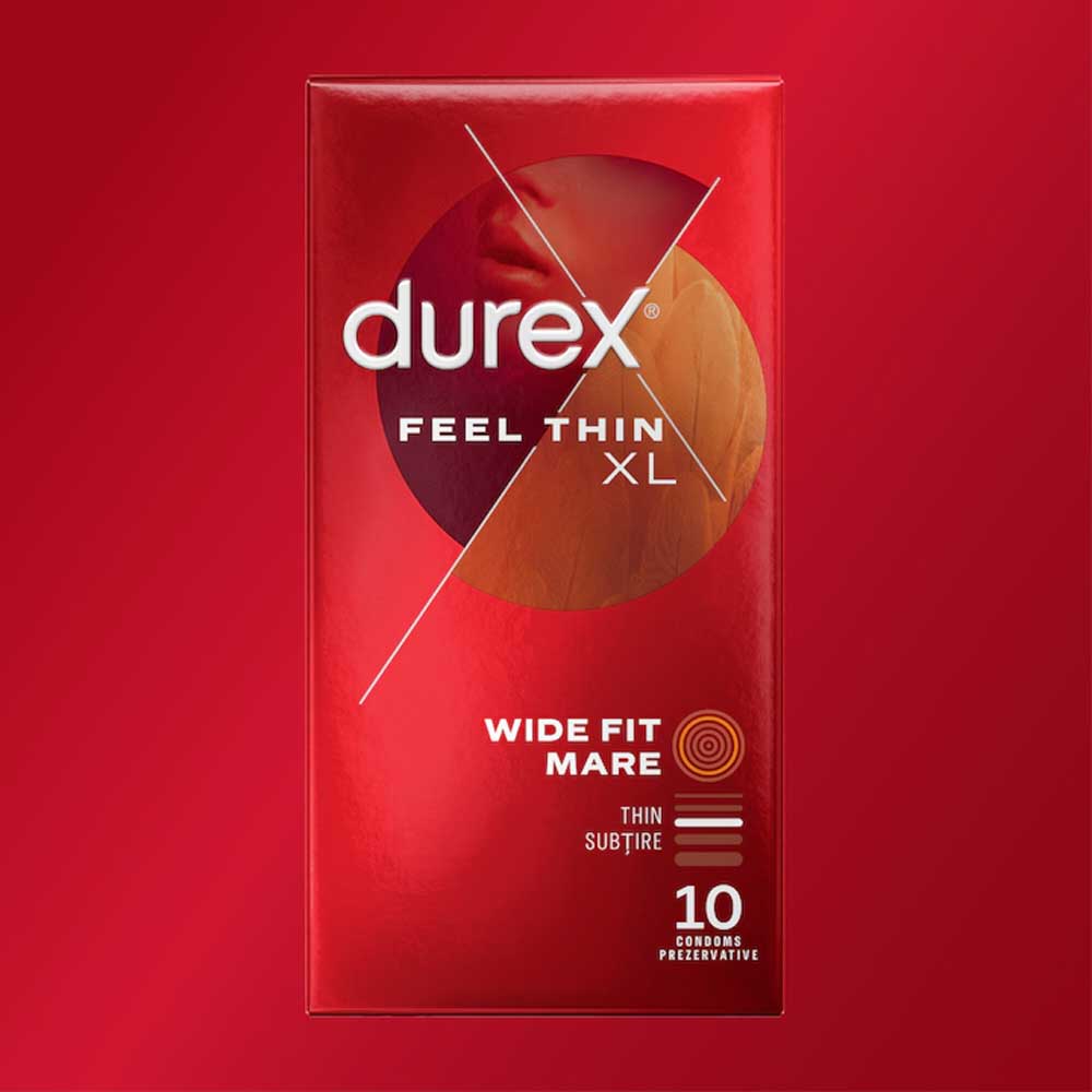 Prezervative Durex Feel Thin XL - Testate Dermatologic, Electronic, 10 buc - imagine 4