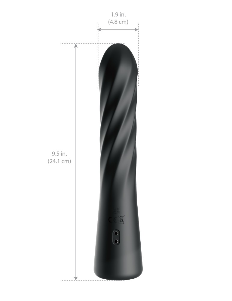 Vibrator Twist Ecstacy - Rotație Spiralată & 3 Viteze + 10 Moduri de Vibrație - imagine 4
