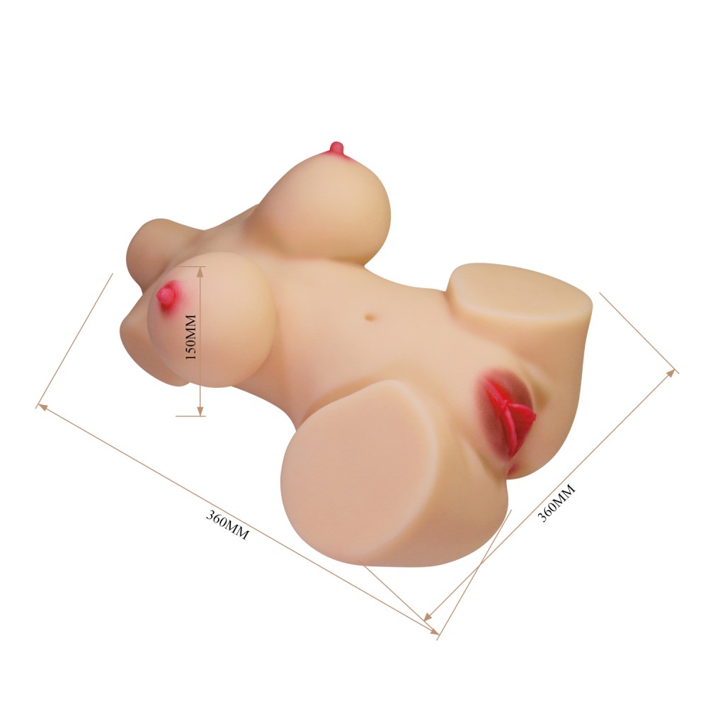 Masturbator Torso Crazy Bull Emma - Două Orificii & Interior Texturat - imagine 7