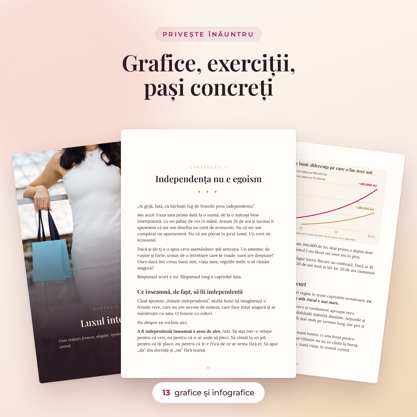 Pagini din ghid: grafice, exerciții și pași concreți